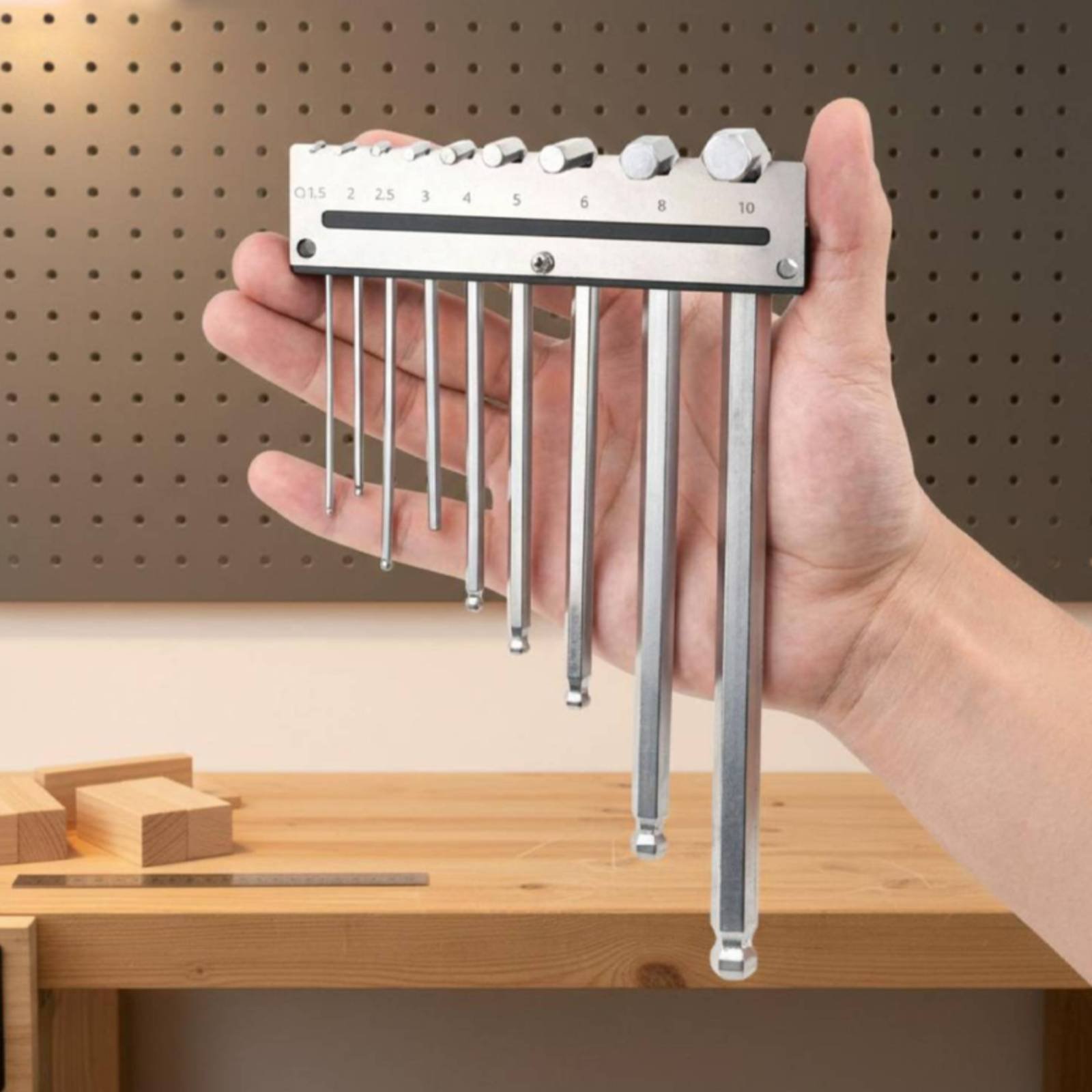 Workshop Tools Holder - Wall Mounted Hex Key Holder Metal