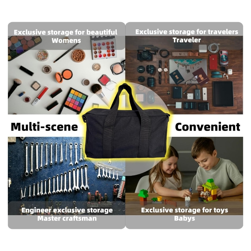 Workshop Tools Uses - Sturdy Fabric Tool Bag Wide Opening