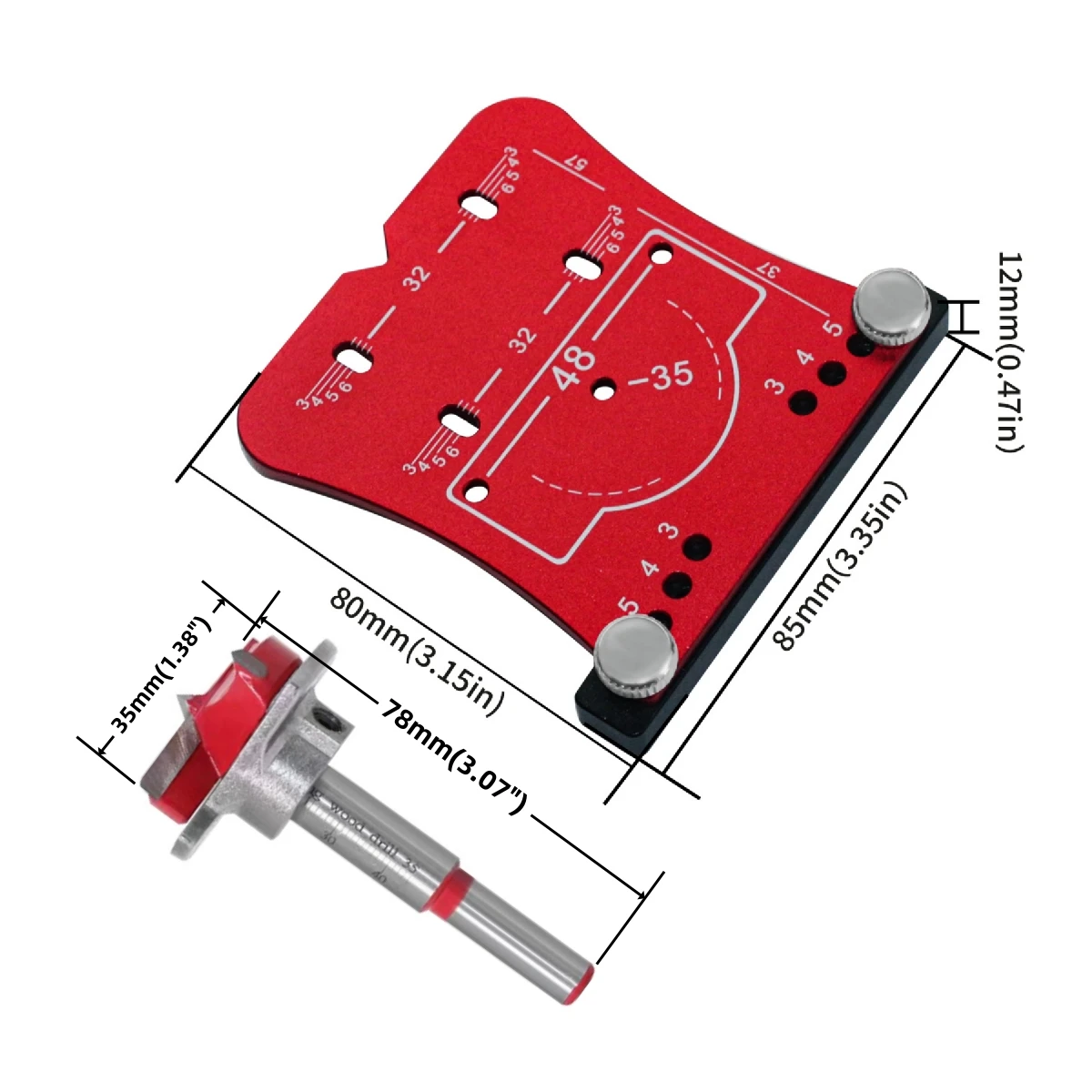 35mm Hinge Hole Positioning Te - Dowel Jig Kit 评论和价格
