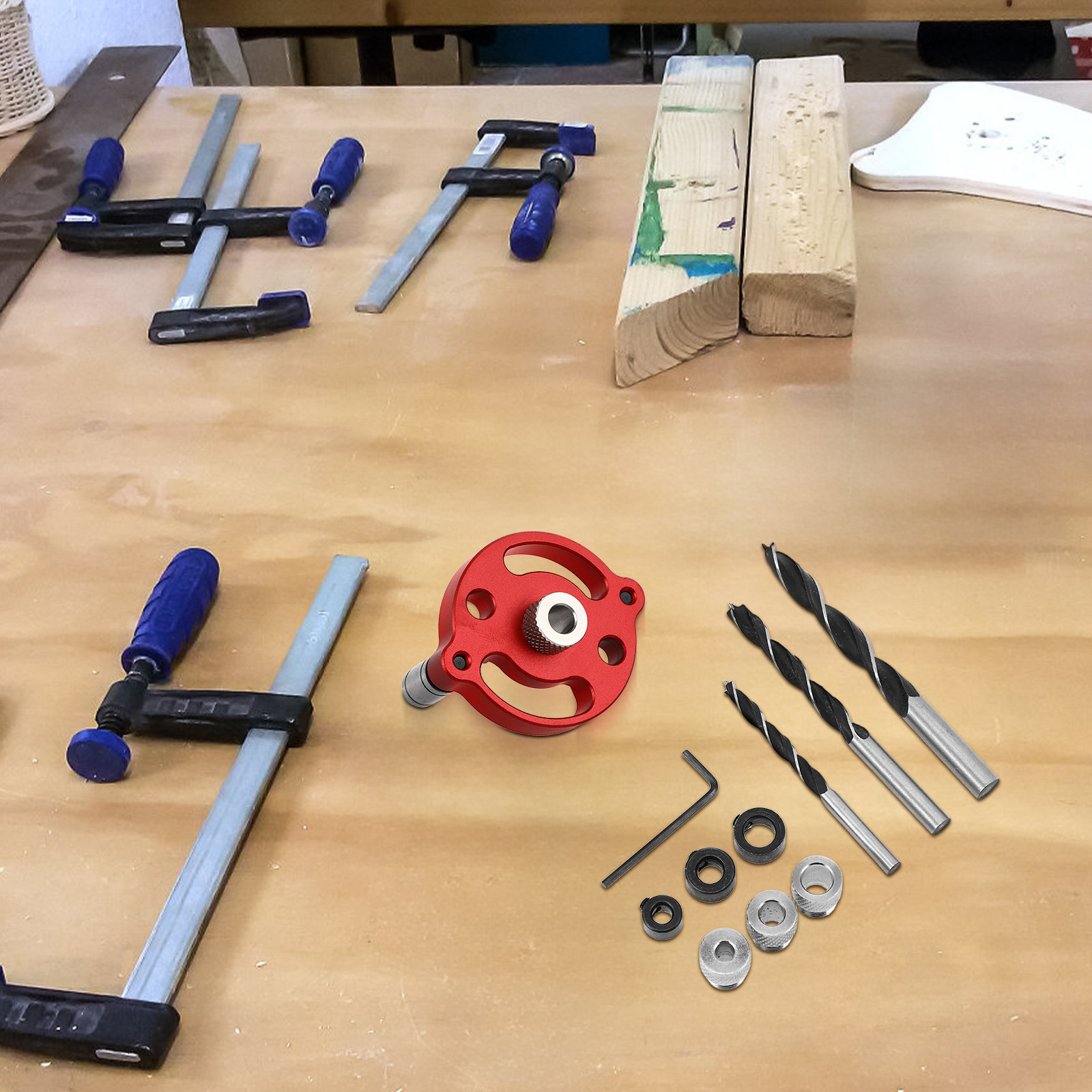 1Set Aluminum Alloy Woodworkin - Dowel Jig Kit 评论和价格
