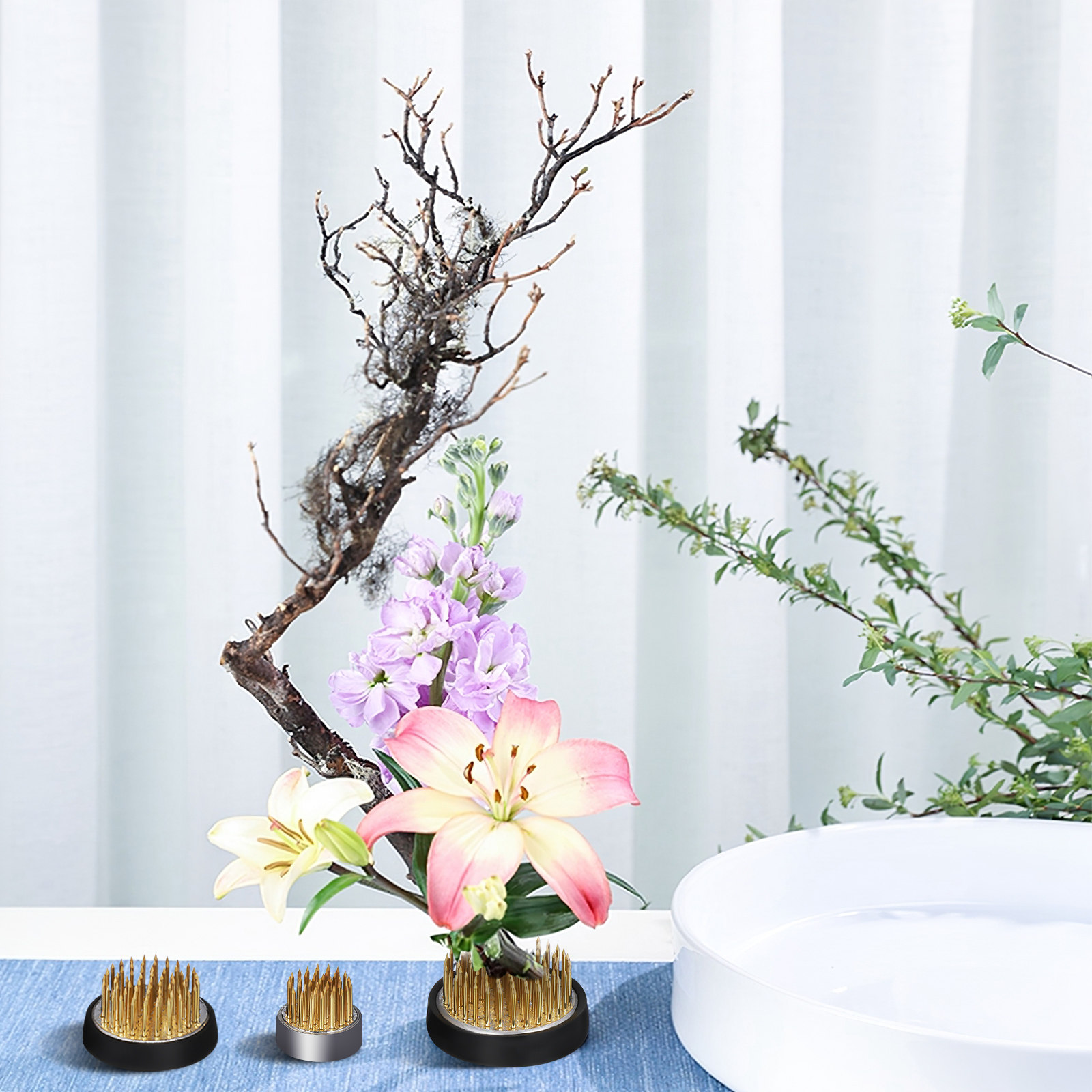 3Pcs Flower Frog Round Stem Ho - Workshop Tools Holder 评论和价格